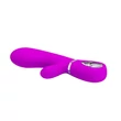 Csiklókaros puha szilikon g-pont vibrátor  Pretty Love Thomas Purple 20cm