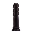Tagolt nagy tapadókorongos dildó 28 cm fekete King-Sized Anal Ripples