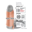 Nyitottvégű vastagító péniszköpeny 14 cm Real Feel Enhancer Light