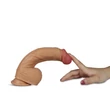 Forgó és melegítő valósághű vibrátor 21 cm Dual layered silicone nature cock liam flesh