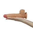 Forgó és melegítő valósághű vibrátor 21 cm Dual layered silicone nature cock liam flesh