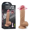 Forgó és melegítő valósághű vibrátor 21 cm Dual layered silicone nature cock liam flesh