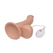 Távirányítós puha herés dildó 22 cm - 8.8" The Ultra Soft Dude - Vibrating Flesh