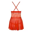 Obsessive 838-bab-3 - pikáns csipkés babydoll tangával (piros)