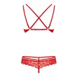 Szexi fehérnemű szett Obsessive 860-set-1 piros