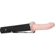 Realisztikus puha szilikon felcsatolható üreges műpénisz flexskin hollow strap-on 16,2 cm