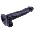 Black veined dildó tapadókorongos dildó