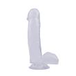 dildó-clear tapadókorongos dildó 18 cm