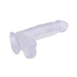 dildó-clear tapadókorongos dildó 18 cm