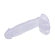 dildó-clear tapadókorongos dildó 18 cm