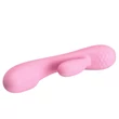 Hajlított g-pont vibrátor csiklóizgató karral Pretty Love Ron baby pink