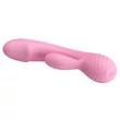 Hajlított g-pont vibrátor csiklóizgató karral Pretty Love Ron baby pink