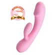 Hajlított g-pont vibrátor csiklóizgató karral Pretty Love Ron baby pink