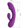 Hajlított g-pont vibrátor csiklóizgató karral Pretty Love Ron purple