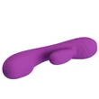 Hajlított g-pont vibrátor csiklóizgató karral Pretty Love Ron purple
