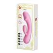 Hajlított g-pont vibrátor csiklóizgató karral Pretty Love Ron baby pink