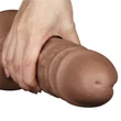 Realistic chubby dildo brown tapadókorongos műpénisz 27 cm 