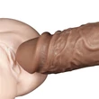 Realistic chubby dildo brown tapadókorongos műpénisz 27 cm 