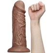 Realistic chubby dildo brown tapadókorongos műpénisz 27 cm 