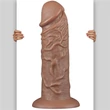 Realistic chubby dildo brown tapadókorongos műpénisz 27 cm 