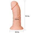 Letapasztható pénisz, Realistic curved dildó tapadókorongos