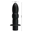 Univerzális kényeztető Pretty love Wyatt fekete vibrártor 11.5 cm