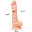 Felcsatolható herés világos dildó hámmal 19 cm - Easy Strapon Set 7.5''