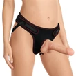 Felcsatolható herés világos dildó hámmal 19 cm - Easy Strapon Set 7.5''