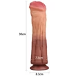 Hatalmas műfallosz Lovetoy 12 dual layered platinum szilikon dildó