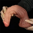 Különleges dildó 9.5 dual layered liquid silicone nature