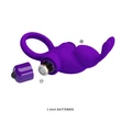 Vibrációs csiklóizgatós péniszgyűrű Pretty Love Vibrant Penis Sleeve 1 Purple