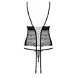 Sharlotte corset & thong black Szexi fűző és tanga  s/m