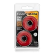 Péniszgyűrű két méretben Stay hard donut rings oversized red