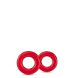 Piros péniszgyűrűk Stay hard donut rings red