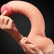 Tapadótalpas nagy dildó 12" dual layered platinum silicone cock 2