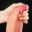 Tapadótalpas nagy dildó 12" dual layered platinum silicone cock 1
