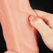 Tapadótalpas nagy dildó 12" dual layered platinum silicone cock 1