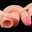 Tapadótalpas nagy dildó 12" dual layered platinum silicone cock 1