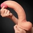 Tapadótalpas nagy dildó 12" dual layered platinum silicone cock 1