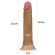 Tapadótalpas dildó barna 7' dual layered platinum silicone