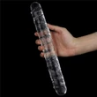 Kétvégű dildó 30 cm (12'') flawless clear double dildo