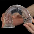 Dildó 18 cm-es puha, tapadókorongos 7'' flawless clear dildo