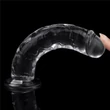 Dildó 18 cm-es puha, tapadókorongos 7'' flawless clear dildo