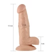 Tapadókorongos valósághű 7" real extreme dildó 13 cm