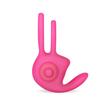 Péniszgyűrű vibráló Power clit duo silicone cockring pink