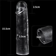 Átlátszó vastagító, péniszhosszabbító plusz 2,5 cm Flawless clear penis sleeve