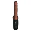 Toló lökő vibrátor barna 7.5" thrusting cock with balls