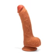 Valósághű műpénisz X-men 22 cm dual layered dildó barna
