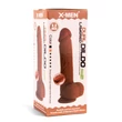 Férfi nemiszerv másolat X-men 22 cm dual layered dildó barna
