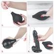 Spriccelő dildó 9 squirt extreme black 23 cm
